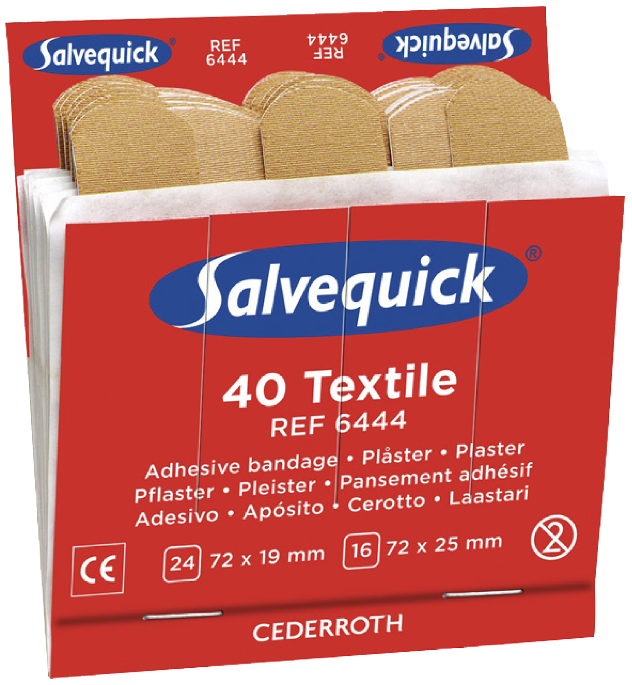 Textilplåster Salvequick-1 ask - 6st förp.